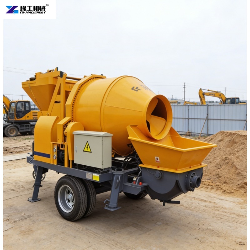 Concrete Mixer Machine - Mesin Pengaduk Beton Elektrik Terpasang di