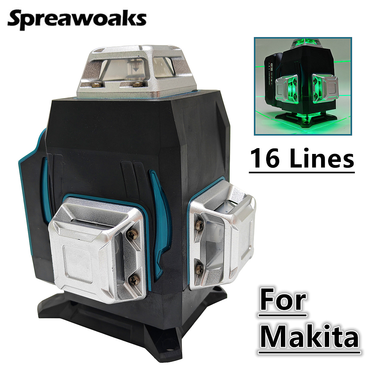 Laser Level Rotary - 4D 16 Baris 360 ° Alat