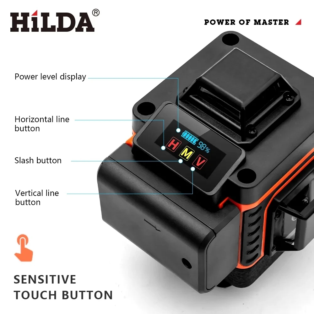 HILDA Laser 16/12 garis 4D, ga - Laser Level Rotary ulasan dan harga