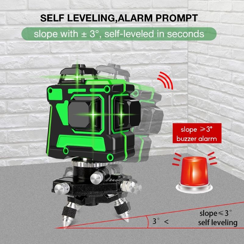 ATV3d 12 Garis Laser Level Kon - Laser Level Rotary ulasan dan harga