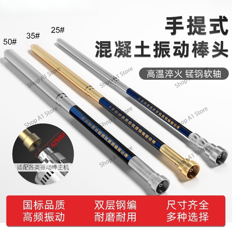 Batang vibrator beton portabel - Concrete Vibrator ulasan dan harga