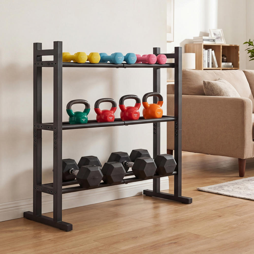 Rak Dumbbell 3 Tingkat Heavy D - Heavy Equipment Garage ulasan dan harga