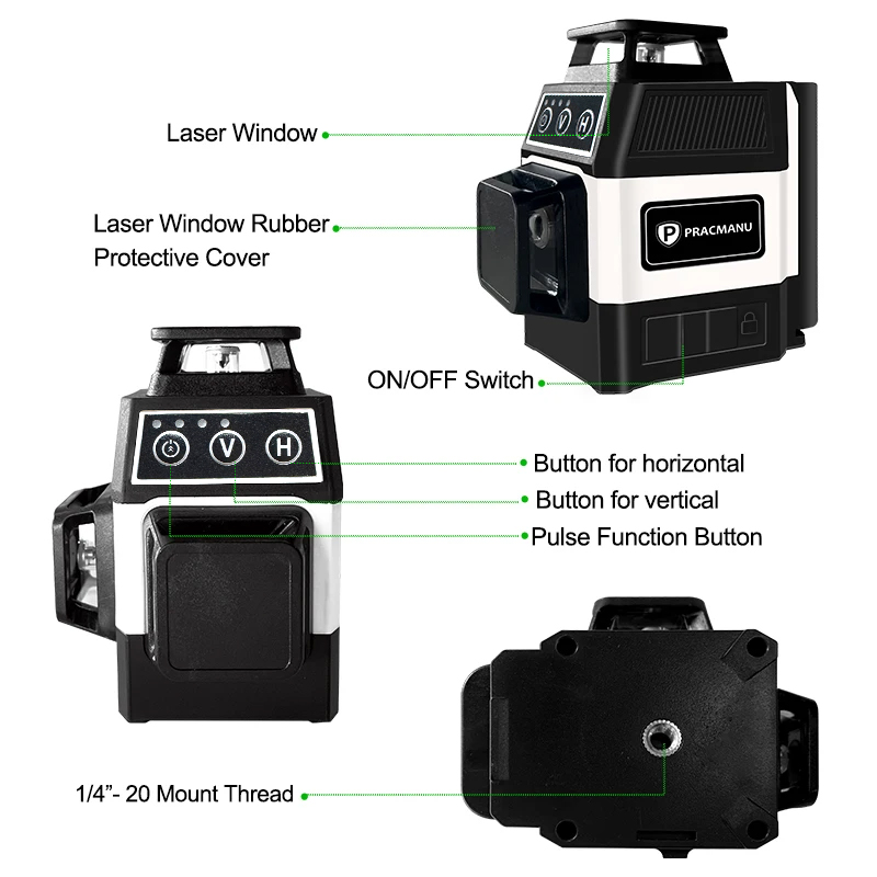 Pracmanu Laser Mini 12 Garis 3 - Laser Level Rotary ulasan dan harga